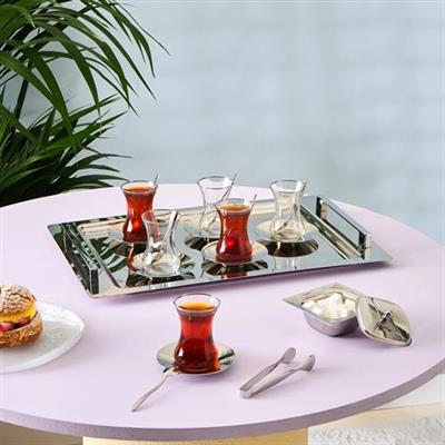 Karaca Jame Platin 40 Parça 12 Kişilik Çay Seti