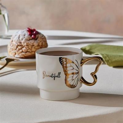 Karaca Kelebek Beauty Mug 340 Ml