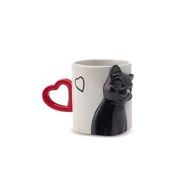 Karaca Love Cat Kalpli 2Li Kupa 310 Ml