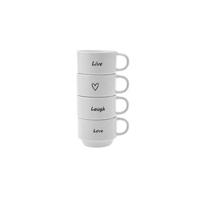 Karaca Lovely Laugh 4 Kişilik Espresso Kahve Seti 100 Ml