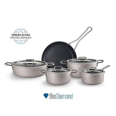 Karaca Mastermaid Biodiamond 9 Parça Tencere Seti Bej