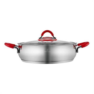 Karaca Oyster İndüksiyon Tabanlı Silikon Kulplu 8 Parça Çelik Tencere Seti Kırmızı