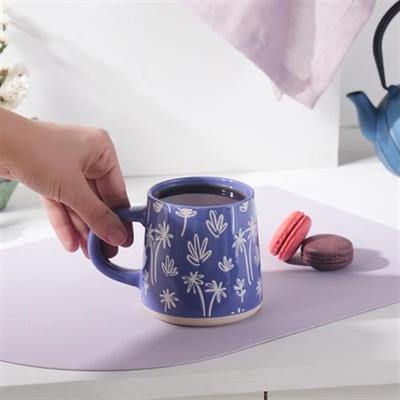 Karaca Palm Mug 380 Ml Mavi