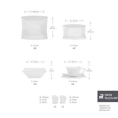 Karaca Perfect Beyaz 32 Parça Kahvaltı Seti