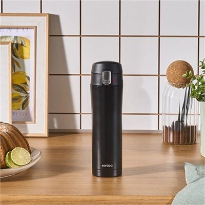 Karaca Pluton Çelik Sızdırmaz Termos Siyah 450 Ml