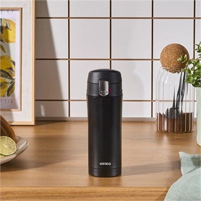 Karaca Pluton Çelik Sızdırmaz Termos Siyah 350 Ml