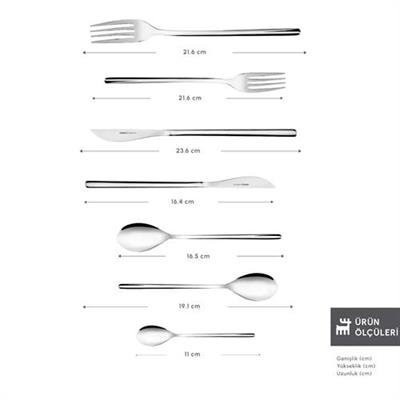 Karaca Premium View 84 Parça 12 Kişilik Kutulu Çatal Kaşık Bıçak Takımı