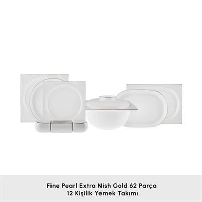 Karaca Red Carpet Collection Fine Pearl Extra Nish 62 Parça 12 Kişilik Yemek Takımı Gold