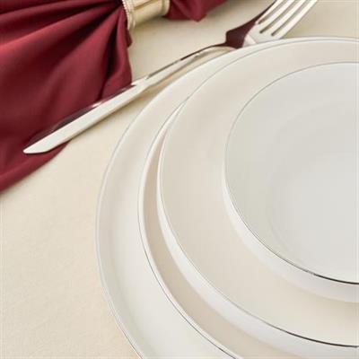 Karaca Streamline Saturn Platin 53 Parça 12 Kişilik Yemek Takımı