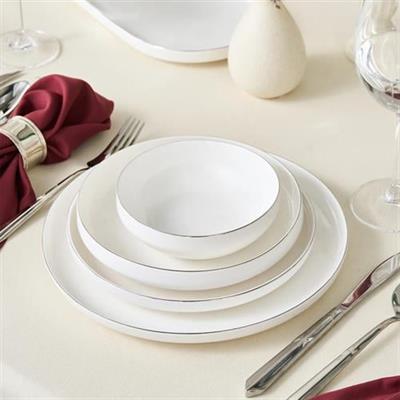 Karaca Streamline Saturn Platin 53 Parça 12 Kişilik Yemek Takımı