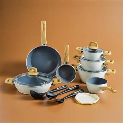 Karaca Swiss Crystal 15 Parça Tencere Seti Creamy