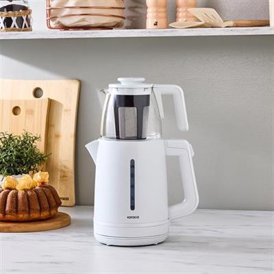 Karaca Tea Grande XL Çay Makinesi Pearl Whıte