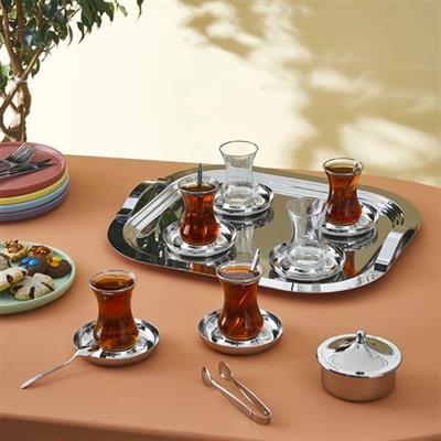 Karaca Timeless Platin 40 Parça 12 Kişilik Çay Seti