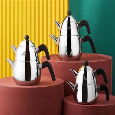 Karaca Tokyo Mini Powersteel Pro 316+ Çelik İndüksiyon Tabanlı Çaydanlık Takımı