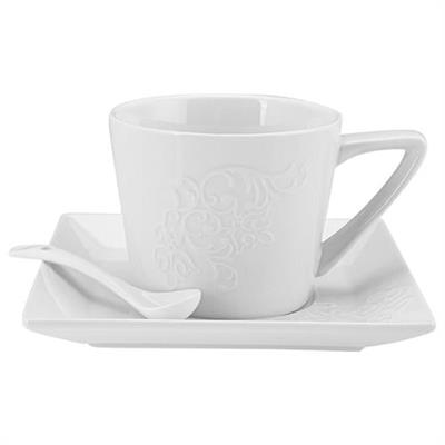 Karaca Trend Emboss 32 Parça 6 Kişilik Kahvaltı Seti Kare