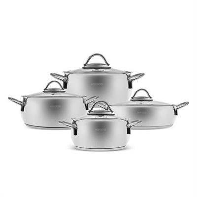 Karaca Urla İndüksiyon Tabanlı 8 Parça Çelik Tencere Seti