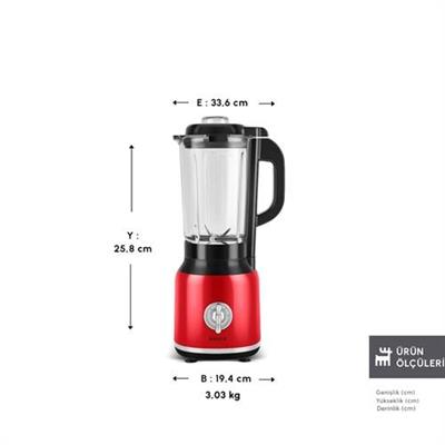 Karaca Vintage Craft Smoothie Blender Red