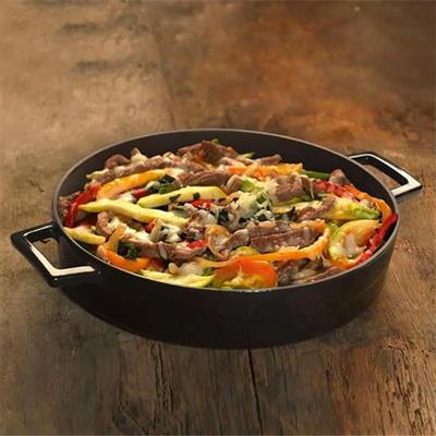 Lava Döküm  Tencere Kısa 24 Cm  - Siyah
