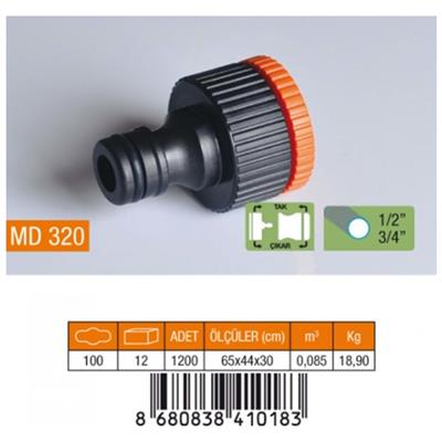 320 Medalyan Musluk Adaptörü 1/2 3/4