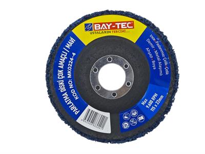 MK0224-4   Bay-Tec Çok Amaçlı Parlatıcı Disk 115mm - Mavi
