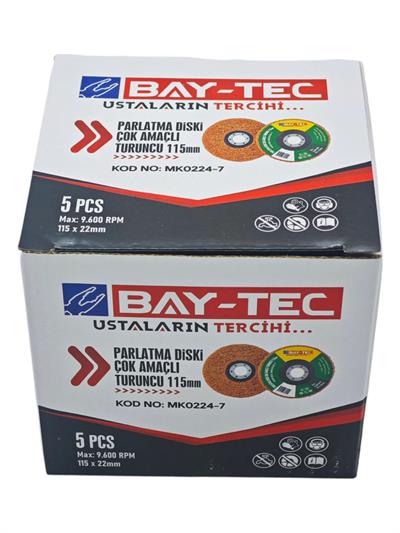 MK0224-7   Bay-Tec Çok Amaçlı Parlatıcı Disk 115mm - Turuncu