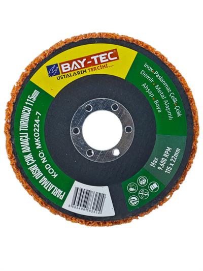 MK0224-7   Bay-Tec Çok Amaçlı Parlatıcı Disk 115mm - Turuncu