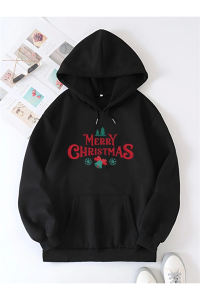 Merry Chrıstmas Sweatshirt - Hodie - Siyah