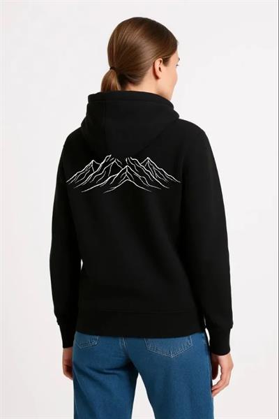Nihilist Penguen Özel Tasarım Oversize Kapüşonlu Sweatshirt - Siyah