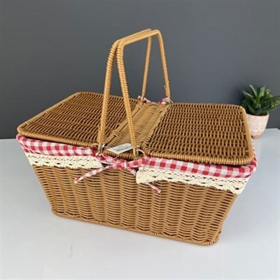 PACI HASIR SEPET BEZLİ KAPAKLI DİKDÖRTGEN