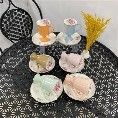 Perotti Color  Flowe 6 Kişilik Kahve Fincan Takımı 16824