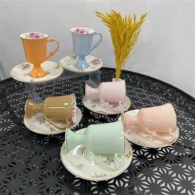 Perotti Color  Flowe 6 Kişilik Kahve Fincan Takımı 16824