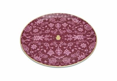 Porland Glamorous Fuşya Düz Tabak 24Cm