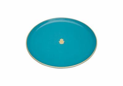 Porland Glamorous Turkuaz Düz Tabak 20Cm