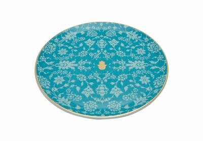 Porland Glamorous Turkuaz Düz Tabak 24Cm