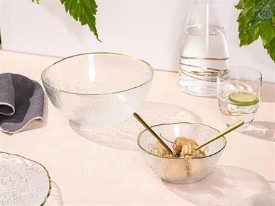 Porland Moon Altın Rimli Kase 23Cm