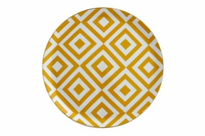 Porland Morocco Desen4 Sarı Düz Tabak 24Cm