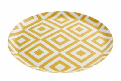 Porland Morocco Desen4 Sarı Düz Tabak 24Cm