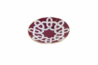 Porland Morocco Desen5 Fuşya Ergonomik Çay Tabağı 12Cm