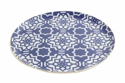 Porland Morocco Desen7 Mor Düz Tabak 24Cm