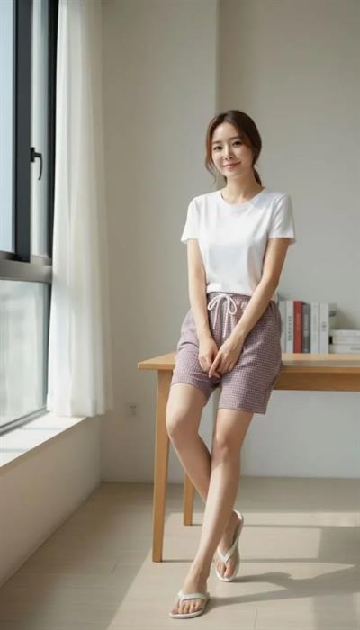 Pötikareli Şort – Beli Lastikli Bağcıklı, Cepli, Rahat Kesim Günlük Yazlık Şort - Gül Kurusu