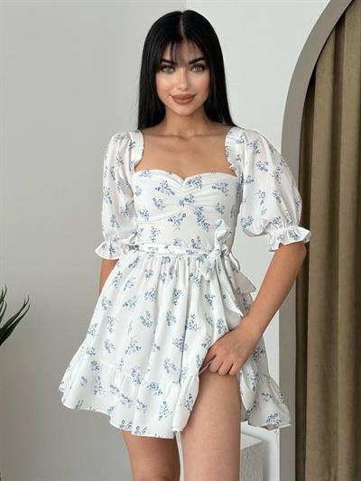 Rucka Belden Bağlamalı Mini Elbise