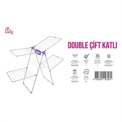 Saraylı Çamaşır Kurutmalık Çift Kat Caprice Double