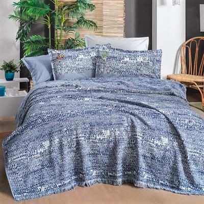 Sarev Darcia Tek Kişilik Pike Takımı İndigo