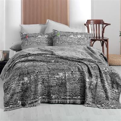 Sarev Darcia Tek Kişilik Pike Takımı Siyah V1