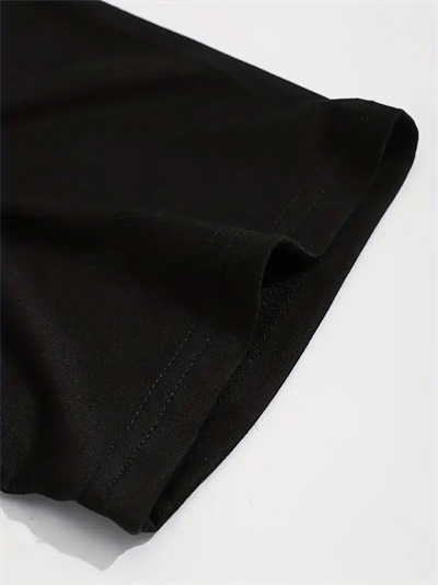 Sporda Günlük Hayata Giyilebilir GYM Baskılı Oversize Bisiklet Yaka Erkek T-shirt - Siyah