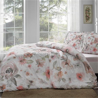 Taç  Nevresim Takımı Ck Saten Somon