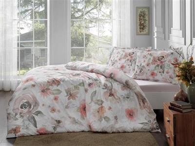 Taç  Nevresim Takımı Ck Saten Somon