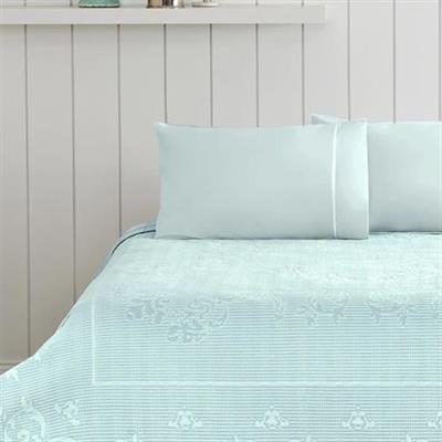 Taç Pike Takımı Jakarlı Emily Mint Çift Kişilik