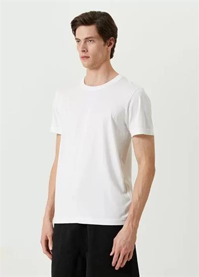Unisex Basic Bisiklet Yaka Regular T-Shirt - Beyaz