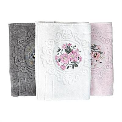 Verda Nakışlı 3D Ayak Havlusu